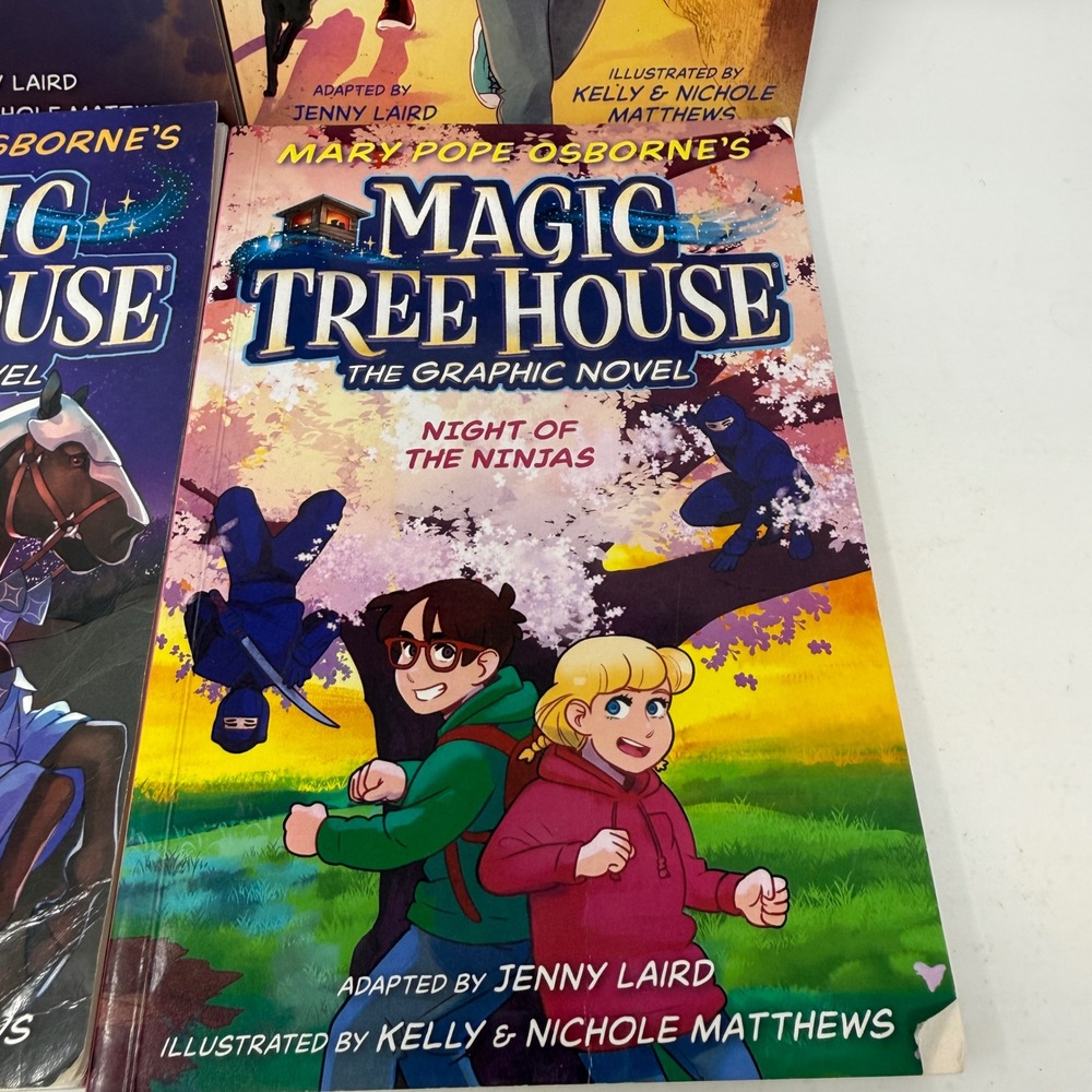 Magic Tree House Graphic Novel Set of 4 Mary Pope Osborne Dinosaurs Knight Ninja - Picture 5 of 6